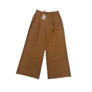 Alex Marie Women’s Size 12 Camel Wide Leg Cropped Dress Pants NWT